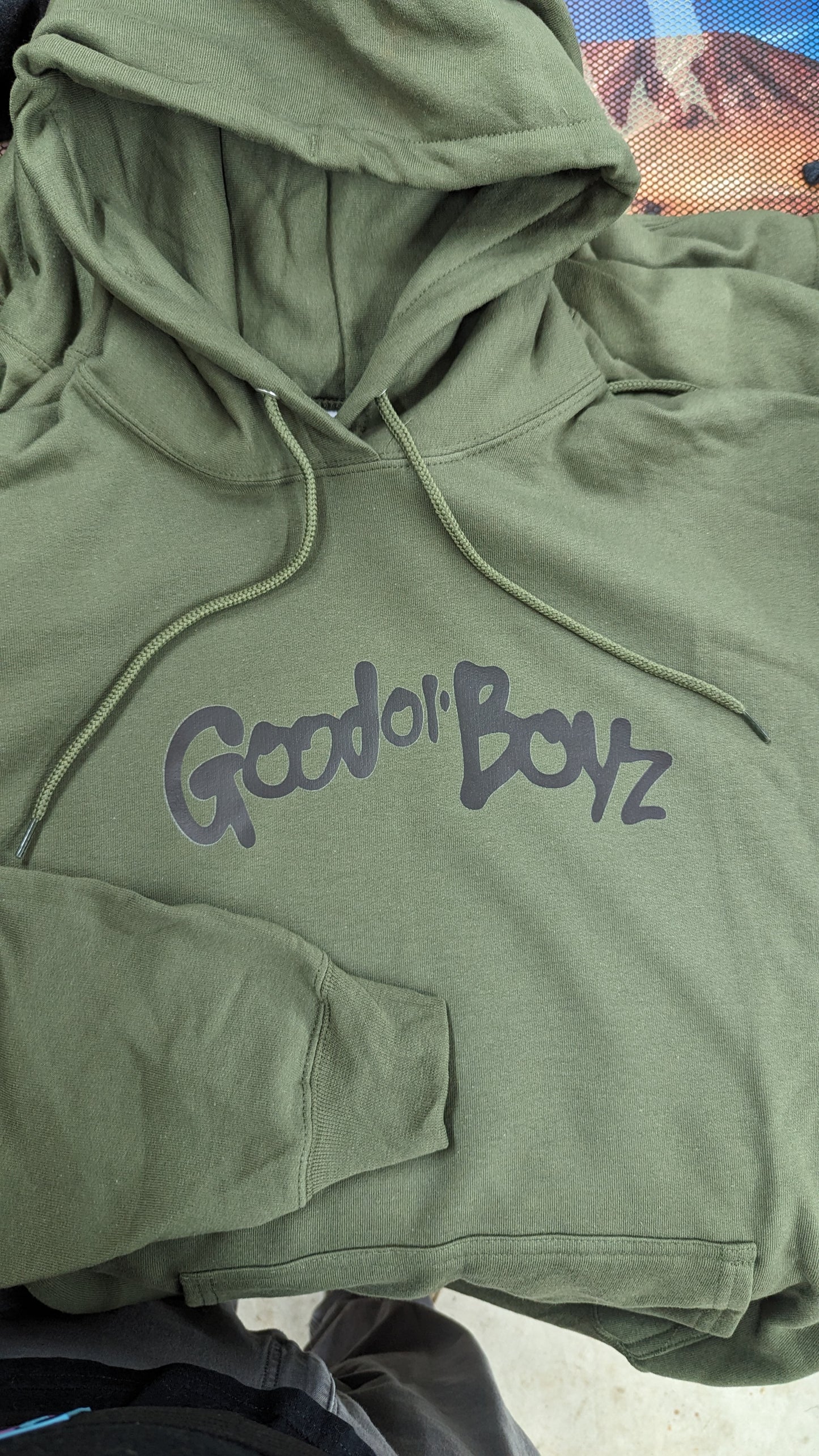 Olive Green Pullover Hoodie Good Ol' Boyz Sweater