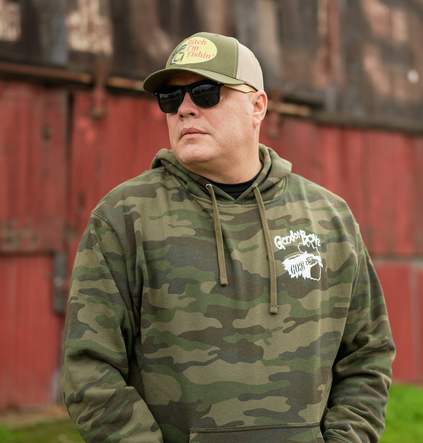 86ed Camo Green Pullover Hoodie Good Ol' Boyz Sweater