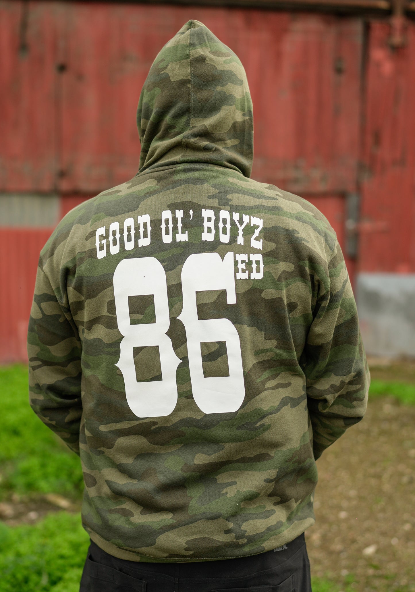 86ed Camo Green Pullover Hoodie Good Ol' Boyz Sweater