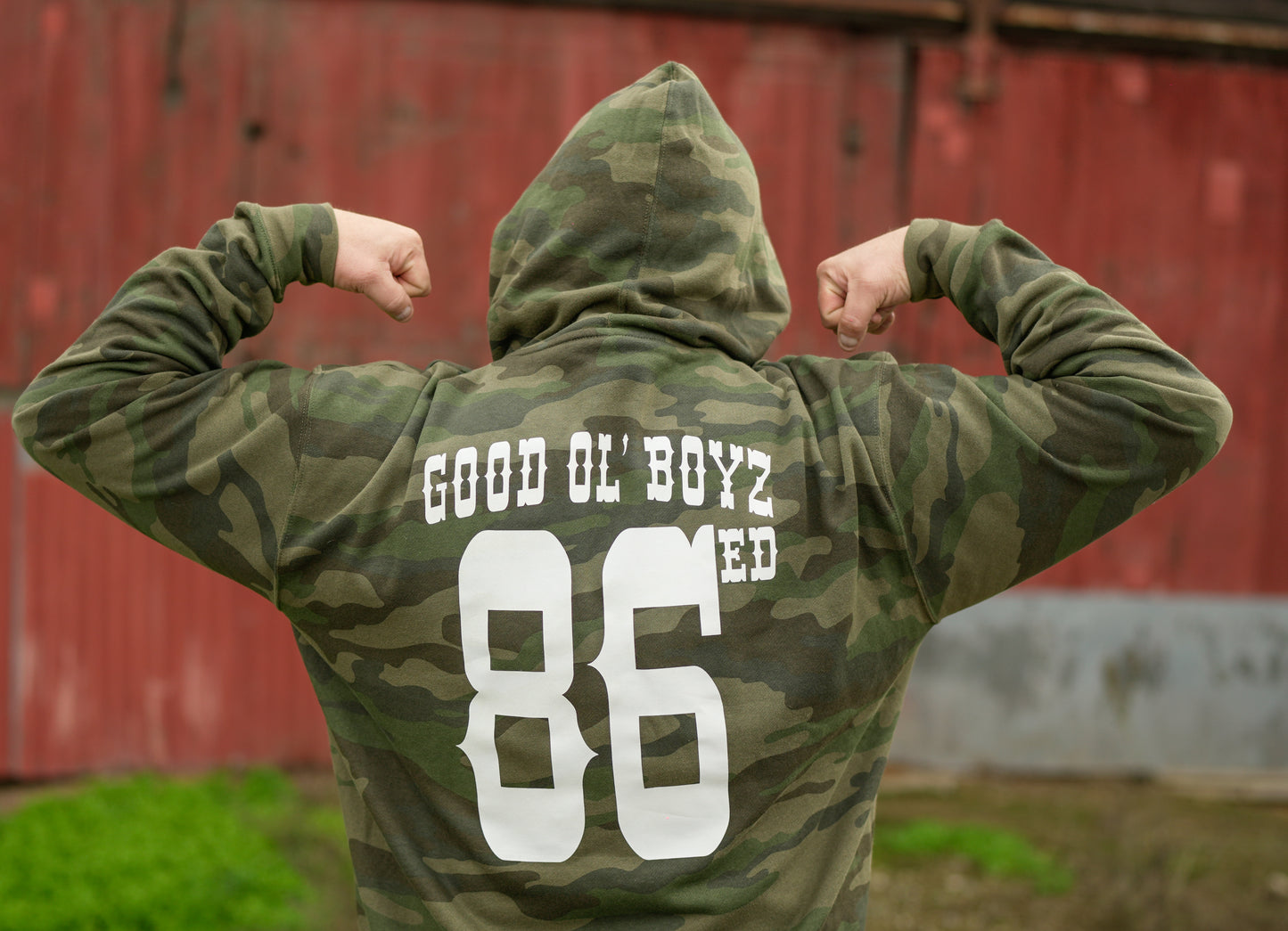 86ed Camo Green Pullover Hoodie Good Ol' Boyz Sweater