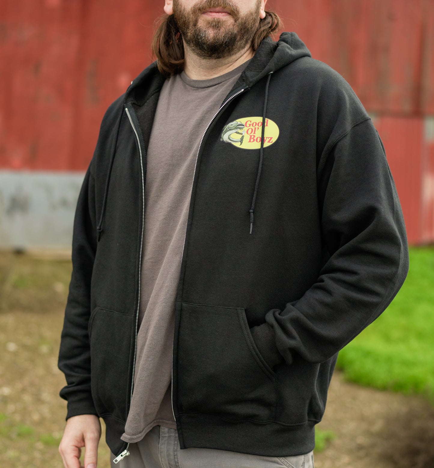 Good Ol' Boyz Lake and Bake | Black Zip-Up Hoodie Sweater