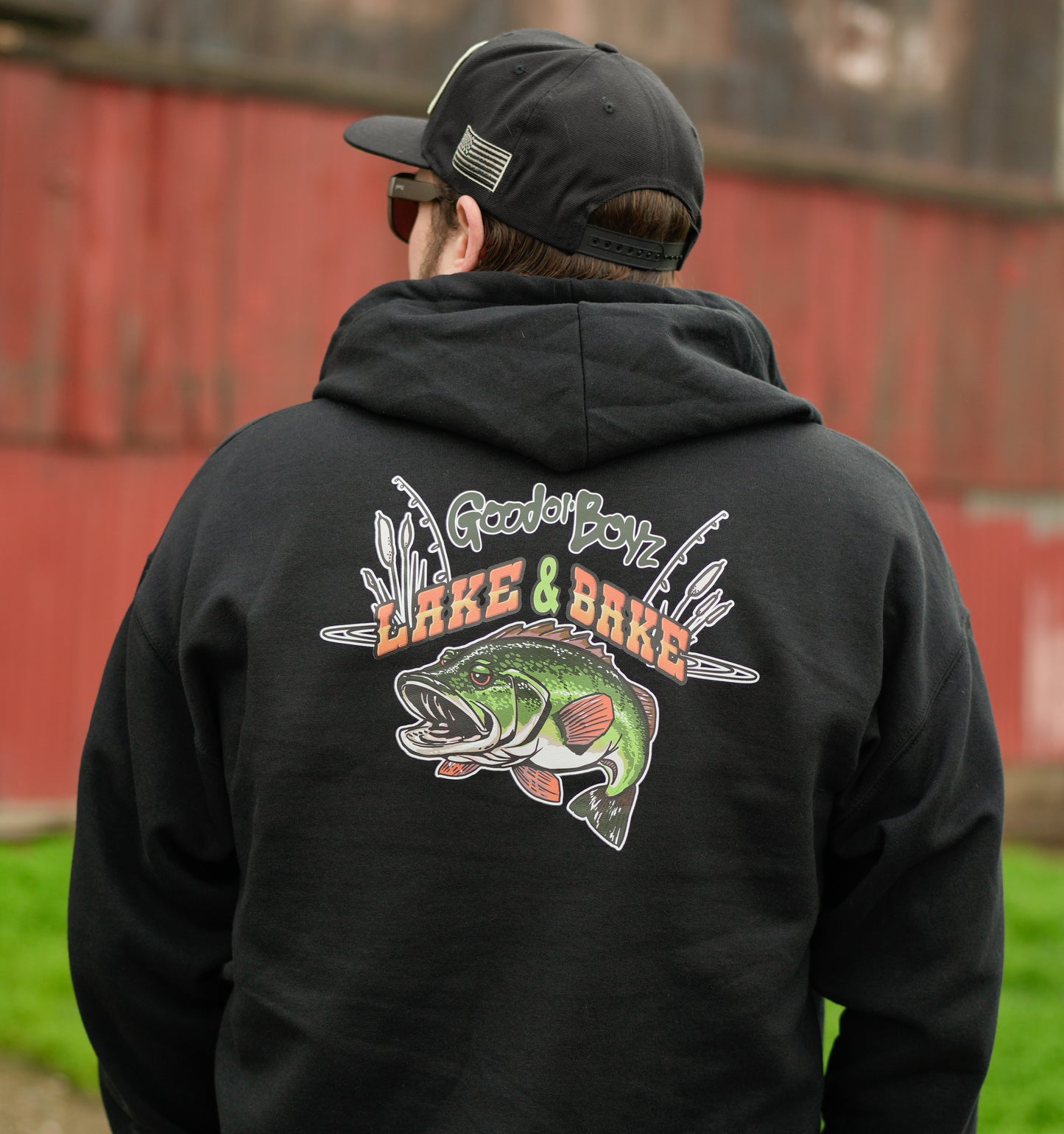 Good Ol' Boyz Lake and Bake | Black Zip-Up Hoodie Sweater