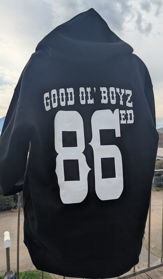 86ed Black Pullover Hoodie Good Ol' Boyz Sweater